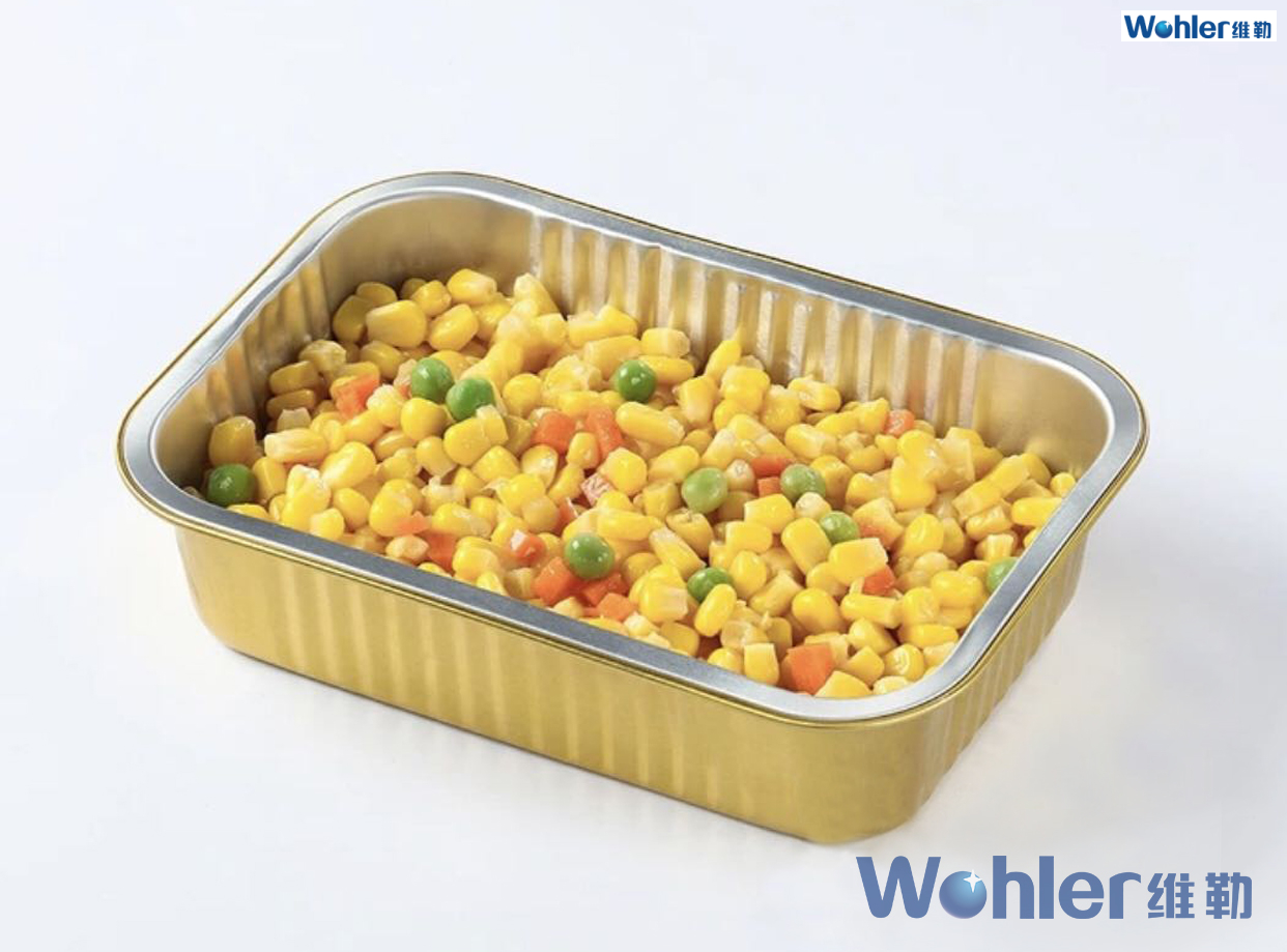 Recipiente de aluminio seguro sin arrugas de 580 ml para alimentos